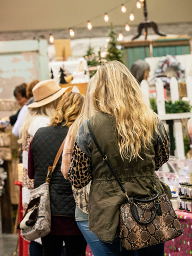 Women shopping for unique gifts at Branson Market Days.
