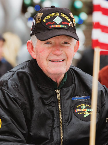 Veterans Day Parade United States military veteran participating in the annual Veterans Day Parade in Branson.