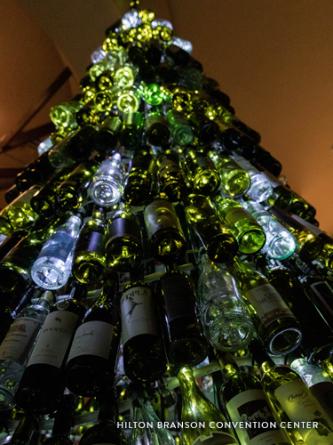 Wine Bottle Christmas Tree on America's Christmas Tree City's Tour