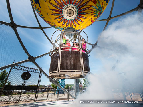 Large balloon attraction at the Branson Landing outdoor shopping center in Branson.