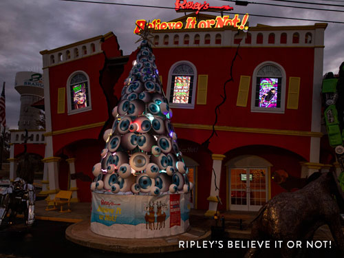 Eye Ball Christmas Tree on America's Christmas Tree City's Tour