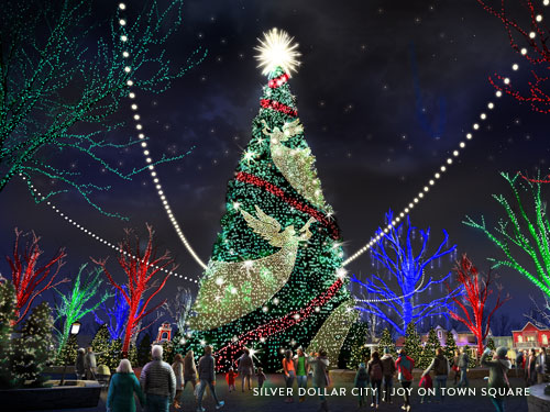 8-story, state-of-the-art Christmas Tree at Silver Dollar City