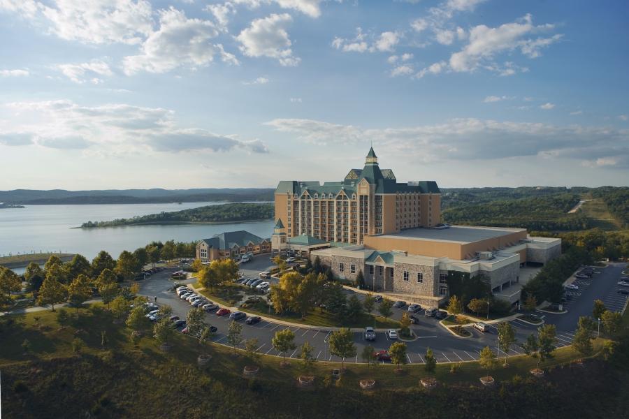 Aerial view of Chateau on the Lake Resort.