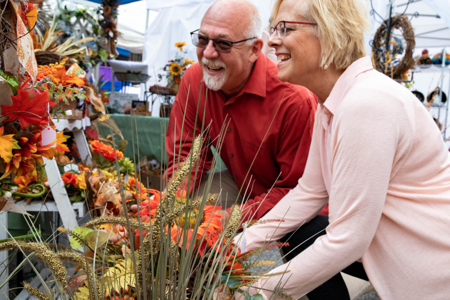 couple at fall festival
