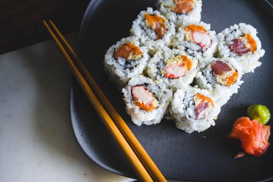 plate of sushi