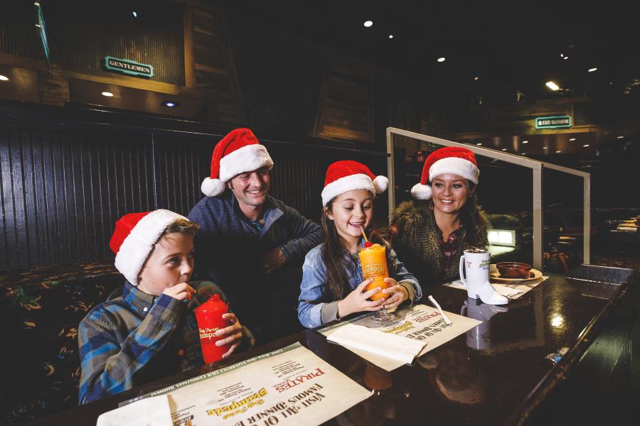 family at dolly partons stampede christmas show