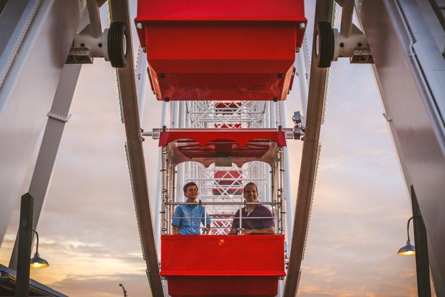 Branson Ferris Wheel Sunset Father Son