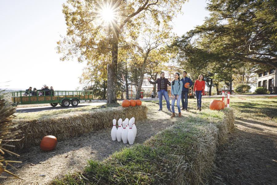 Fun Pumpkin Bowling Game at Shepherd of the Hills