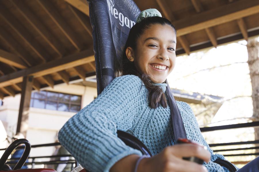 Girl Riding Shepherd's Mountain Coaster