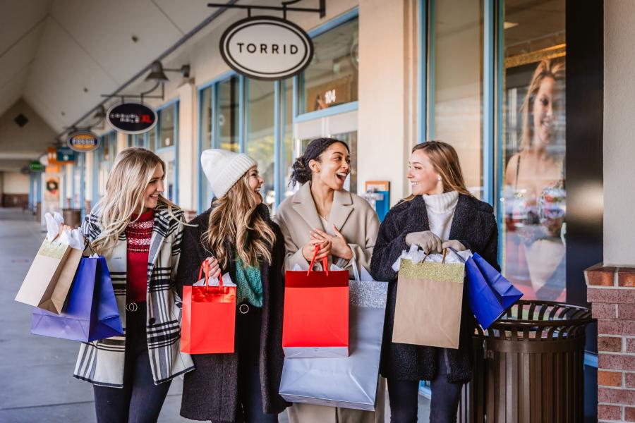 Girl's shopping trip at Tanger Outlet