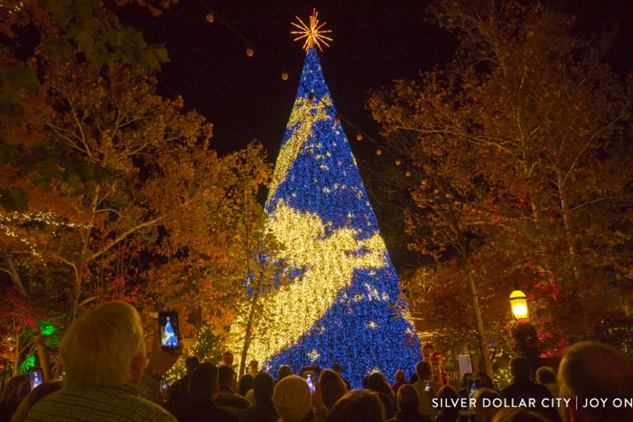 8-story LED Christmas Tree at Silver Dollar City in Branson, Missouri.