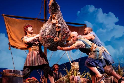 The actors on a boat in Jesus at Sight and Sound Theatres in Branson mo