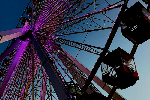 branson ferris wheel at night