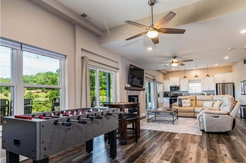 living room of vacation rental in branson, mo