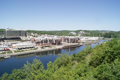 branson landing view with lake taneycomo