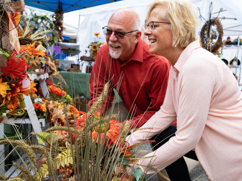 couple at fall festival