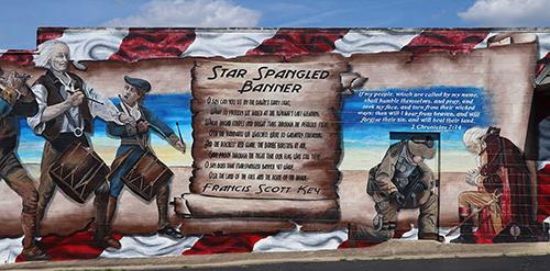 spangled banner mural downtown branson