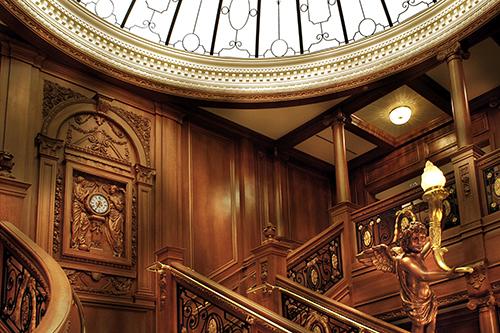 A recreation of the R.M.S. Titanic's Famed Grand Staircase.