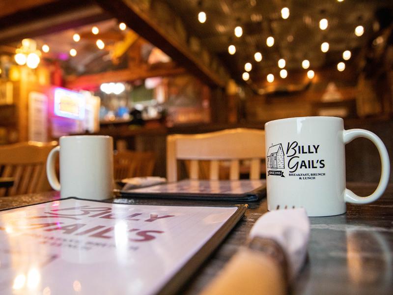 Have yourself a hearty breakfast at BillyGail's Cafe.