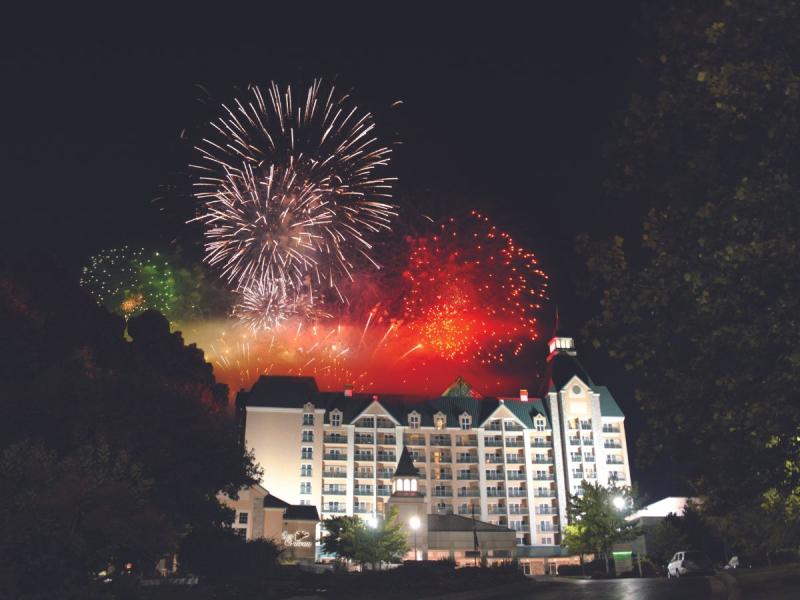 Fireworks in front of Chateau 