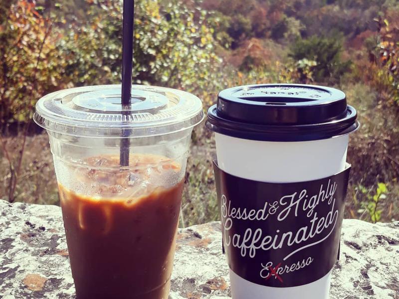 Stay warm on the trails this fall with some coffee from one of our many local shops.