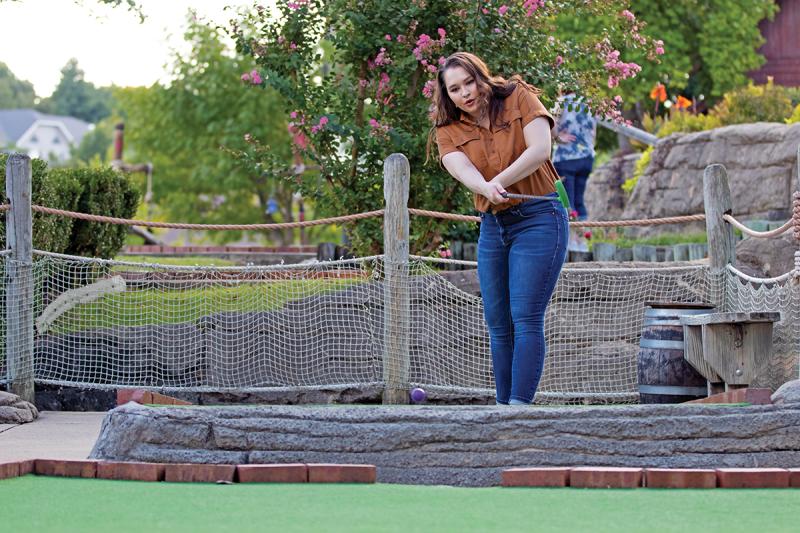 Put you min-golf skills to the test at Pirate's Cove.