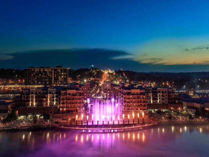 Branson_LandingBranson_Landing_Night_Fountain_Downtown