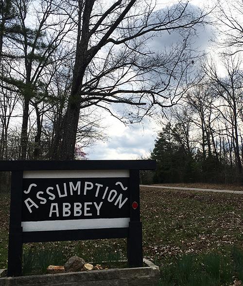 Assumption Abbey Sign