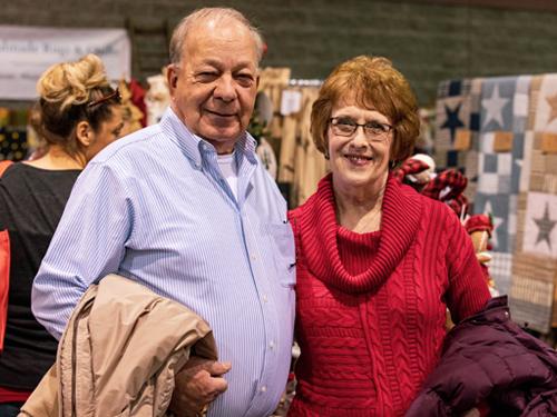 Couple shopping together at Branson Market Days. 