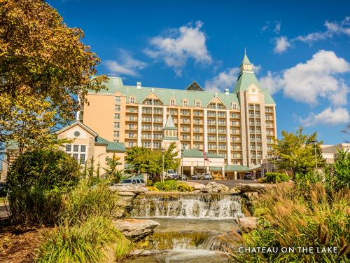 Chateau on the Lake resort sitting on top of the Ozark Mountains in Branson, Missouri.