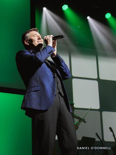 Irish singer Daniel O'Donnell performs on the Welk Resorts Theatre stage in Branson, Missouri.