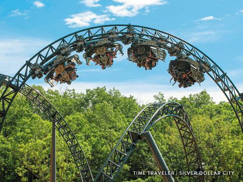 Spinning roller coaster in Branson.