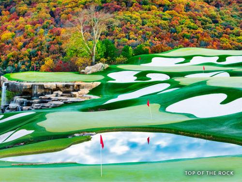 Elaborate driving range that can light up at night in Branson. 