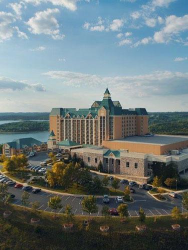 Chateau on the Lake resort sitting on top of the Ozark Mountains in Branson, Missouri.