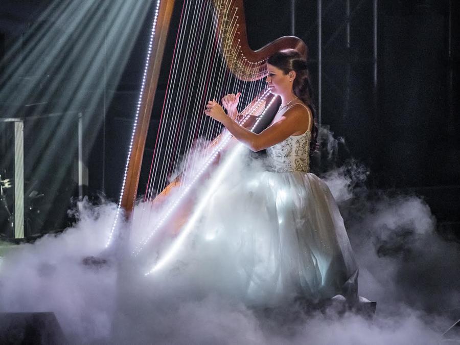 Catherine On The Harp!