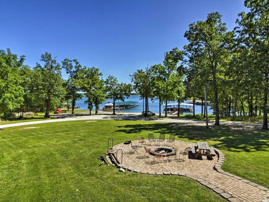 Lakefront community fire pits.