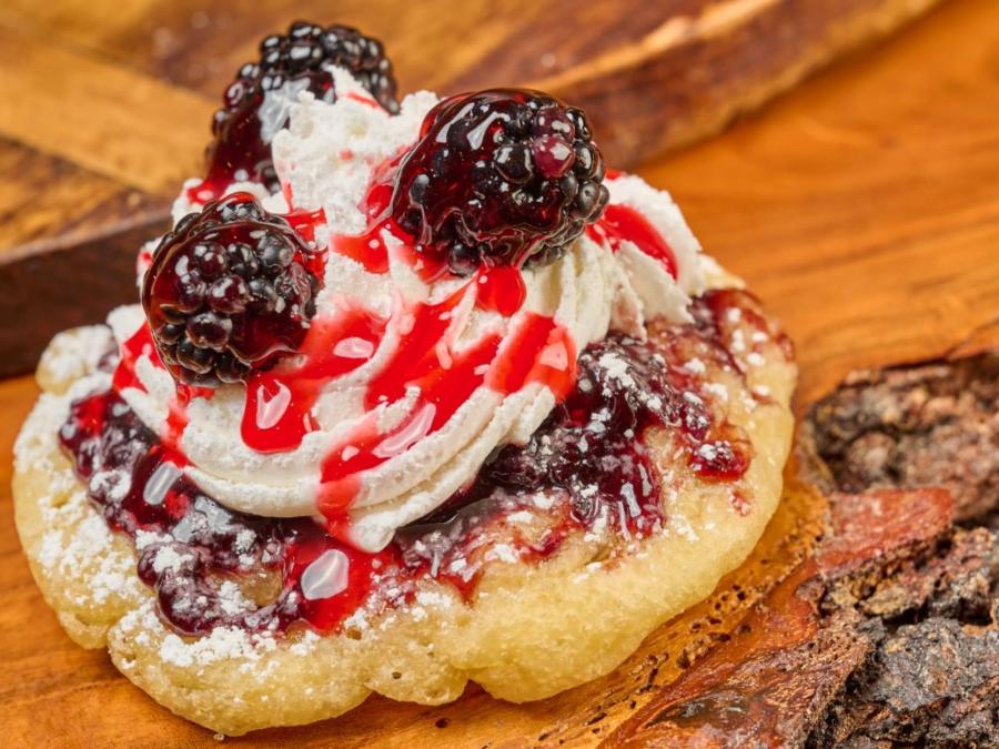 Blackberry Funnel Cake