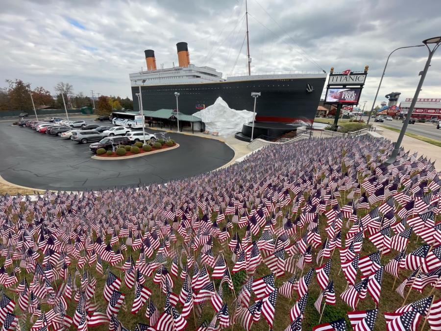 4,000 Flags on Display for the Fourth of July at the Titanic Museum Attraction!