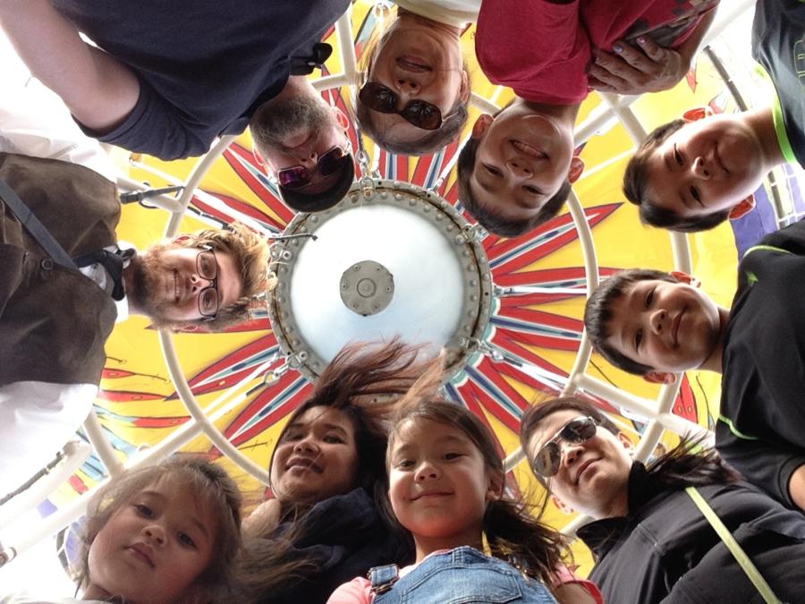 Smiling faces at Parakeet Pete's Steampunk Balloon