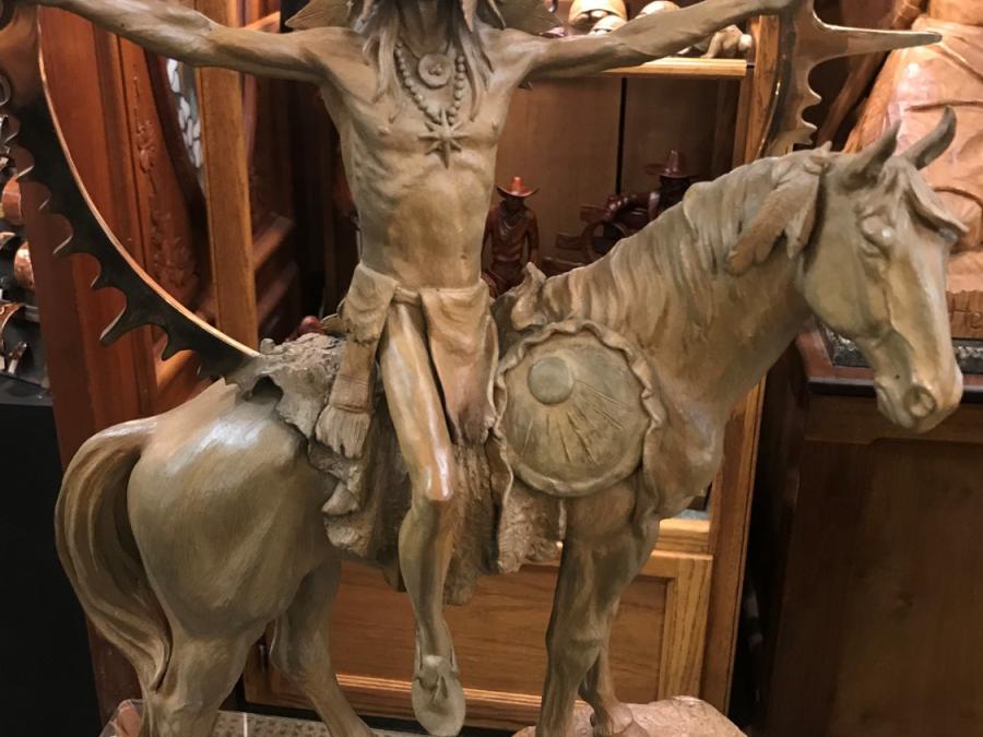 Bronze sculptures.