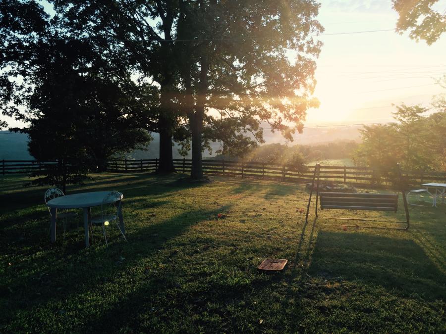 Enjoy your morning coffee with this beautiful sunrise setting!