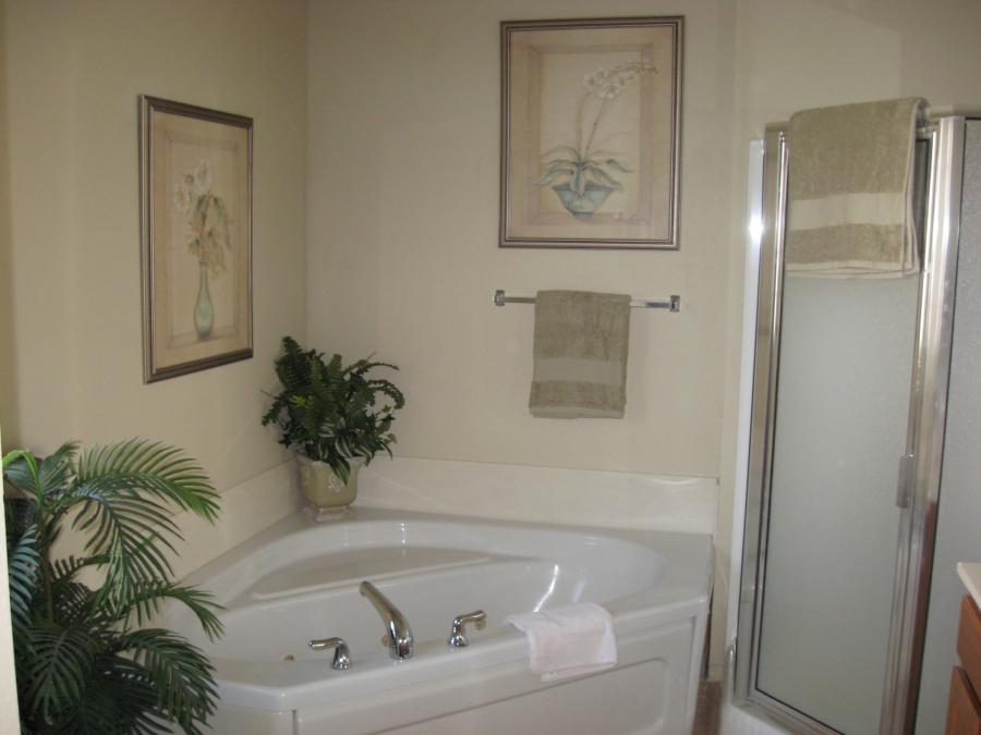 King Bath with dual sink, and separate tub and shower