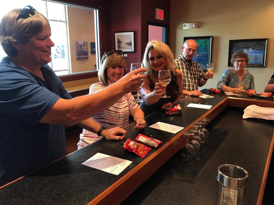 Stop at 3 tasting locations.