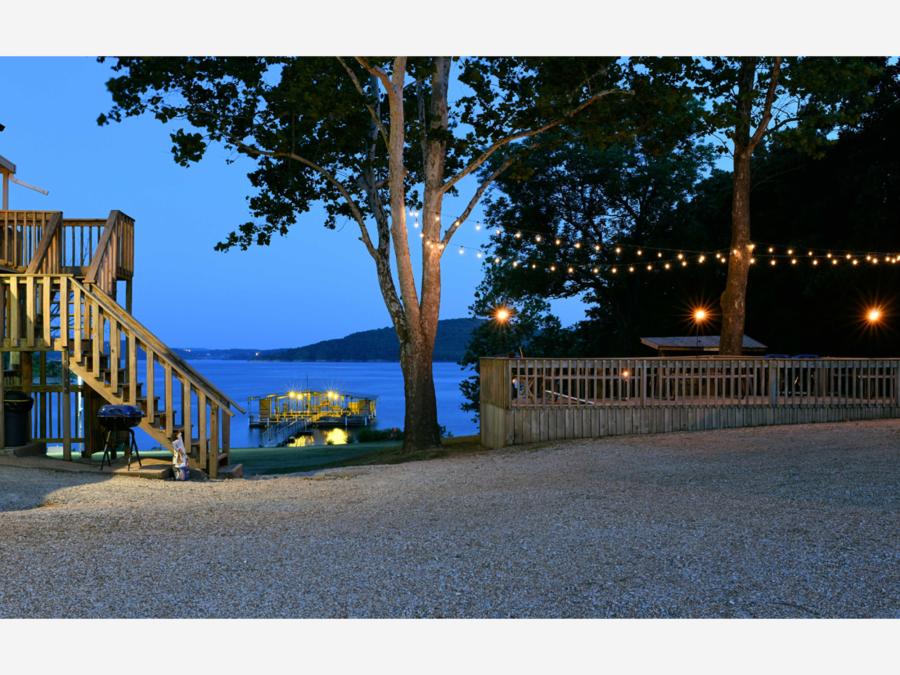party deck at night