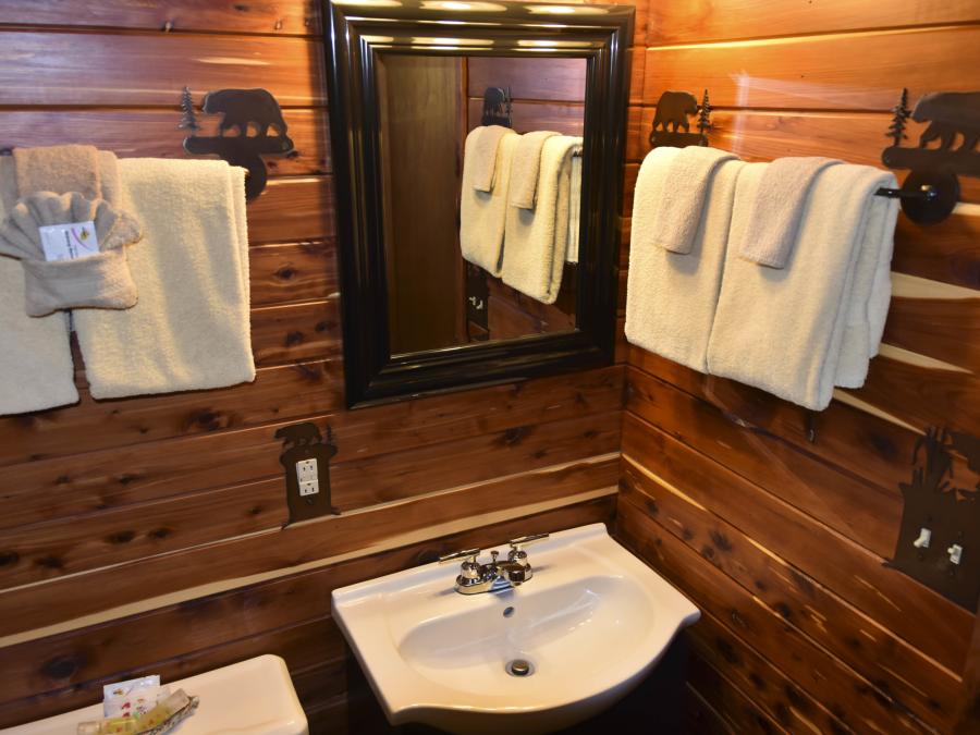 New cedar bathroom