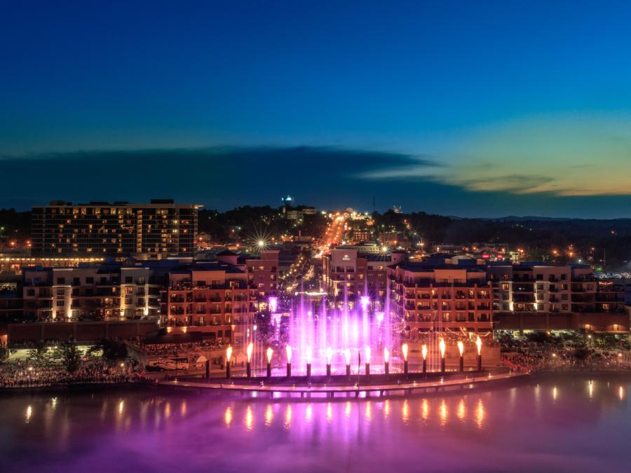 Branson Landing at Night