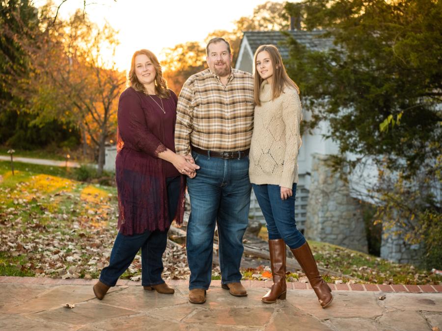 Family Portrait Taken at Big Cedar During Sunset By Lana Raquel Photography