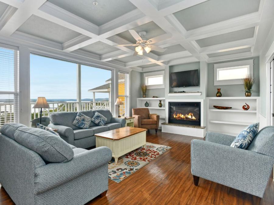 Cozy Fireplaces with Lakeside Views