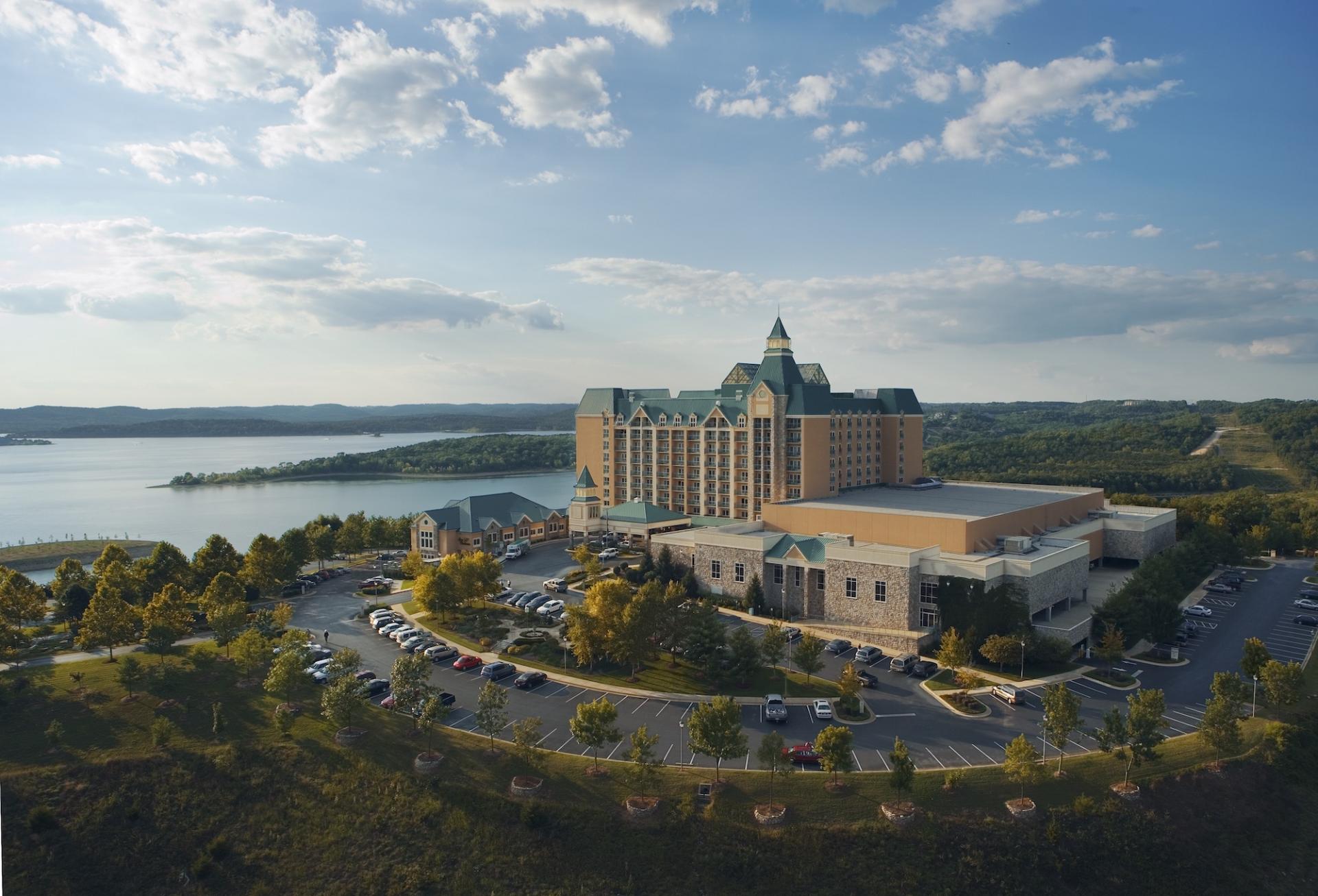 Aerial view of Chateau on the Lake Resort.