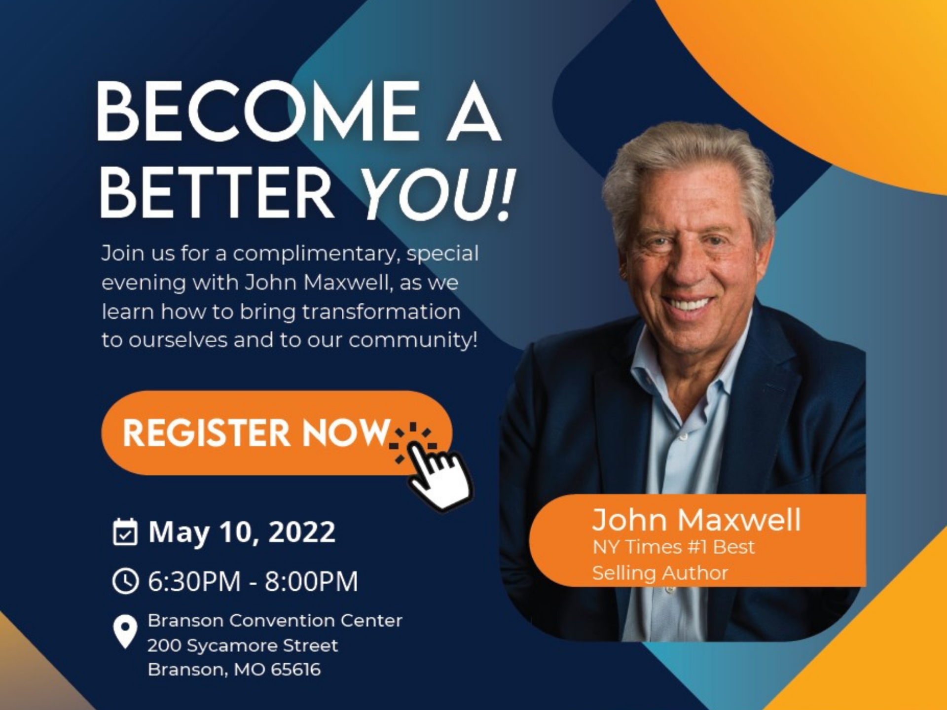 John C. Maxwell Branson MO event graphic